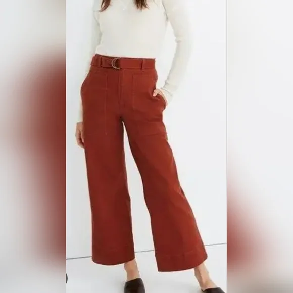 Madewell High Waisted Utility Wide Leg Cropped Jeans Size 27 - Picture 10 of 10